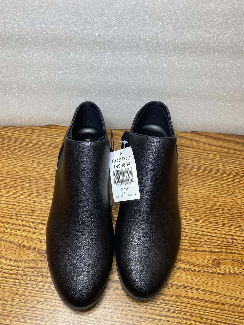 Kensie Womens Sammy Bootie Size 7 Black Leather Side Zipper Stretch Comfort Boot